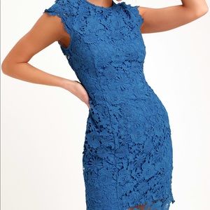 Blue open back Lulu’s dress